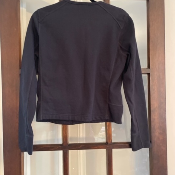 GAP Black Moto-Style Sweatshirt Jacket, Size Small - Picture 6 of 6